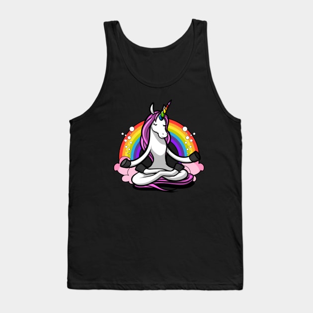 Unicorn Zen Yoga Tank Top by underheaven